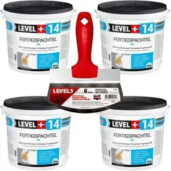 Level+ - Level+ Fertigspachtel Spachtelmasse L+14 - 80kg + Level5 5-210