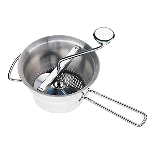 Küchenprofi Profi Passiergerät Edelstahl, Ø 20cm - Küchenhelfer & Kochzubehör für klümpchenfreie Saucen und Babynahrung, mit extra feinen Lochscheiben und langlebiger Edelstahlverarbeitung.