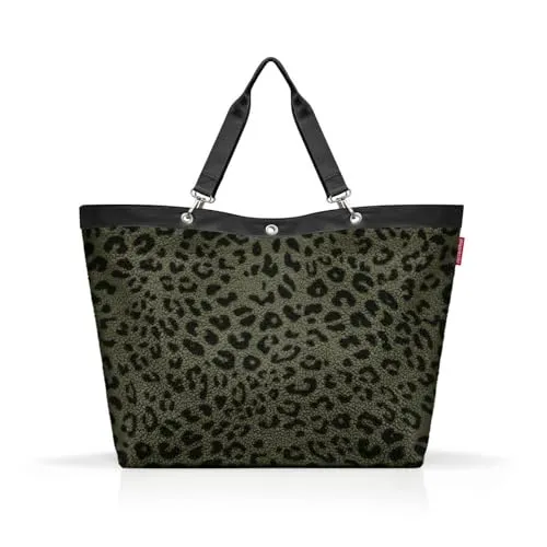 reisenthel Einkaufstasche shopper XL Teddy Leo Olive ZU5055 - Handtaschen in stilvollem Teddy Leo Design, ideal für Wocheneinkäufe oder Ausflüge, nachhaltig und robust aus strapazierfähigem Polyester.