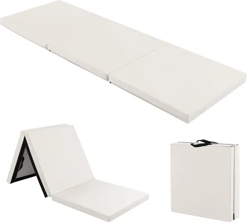 COSTWAY 180 x 60 x 5 cm Klappbare Gymnastikmatte - Vielseitige Fitnessmatte mit ergonomischem Design für optimalen Komfort. Ideal für Yoga, Pilates und Dehnen. Wasserabweisend und leicht zu transportieren – perfekt für Übungen zu Hause oder im Freien.