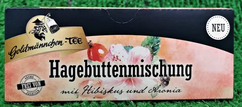  Goldmännchen Tee HAGEBUTTENMISCHUNG mit Aronia 25 Beutel Ostprodukt 27,04€/kg
