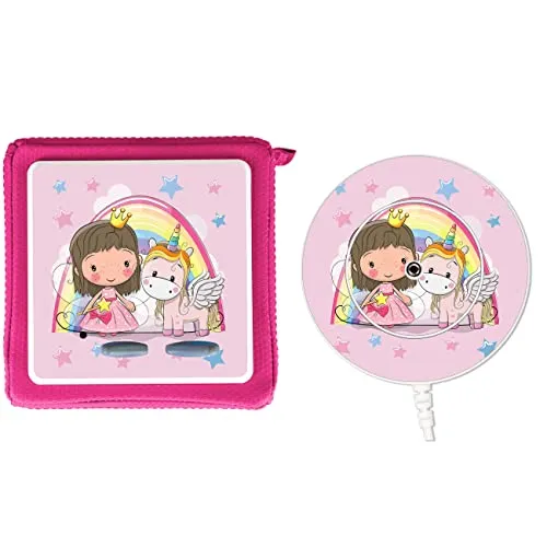 MeinBaby123® Schutzfolie kompatibel mit Toniebox und Ladestation | Schutzcover selbstklebend I Folie Sticker I Toniebox Zubehör (Ladestation Bundle: Kleine Fee und süßes Einhorn)