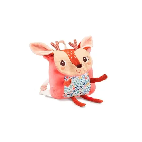 Lilliputiens Kinderrucksack Stella das Reh - Kindertaschen: Bequemer und spielerischer Rucksack aus recyceltem Polyester, perfekt für Kita und Ausflüge, fördert die Fantasie und bietet Platz für Kuscheltiere und Snacks.