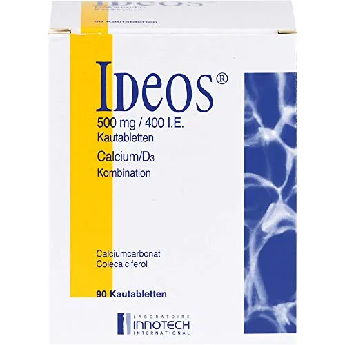IDEOS 500 mg/400 I.E. Kautabletten 90 St. von Kohlpharma