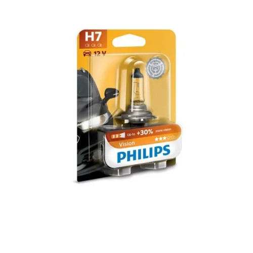 PHILIPS H7 Vision Moto Halogen Glühlampe 12V, 55W - Autobeleuchtungen, leistungsstarke Halogenlampe für optimale Sicht und Sicherheit auf der Straße, ideal für Motorräder.