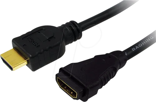 LOGILINK CH0056 - HDMI A Stk. > HDMI A Bu., 4K@30 Hz, schwarz, 2 m