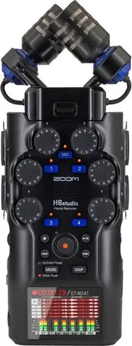 ZOOM H6studio Handy Recorder – 6+2 Spur 32-Bit Float Aufnahmegerät - Audiorecorder mit 32-Bit-Float-Technologie für Klang in Studioqualität, ideal für Musik, Podcasts und Filme, überall einsetzbar.