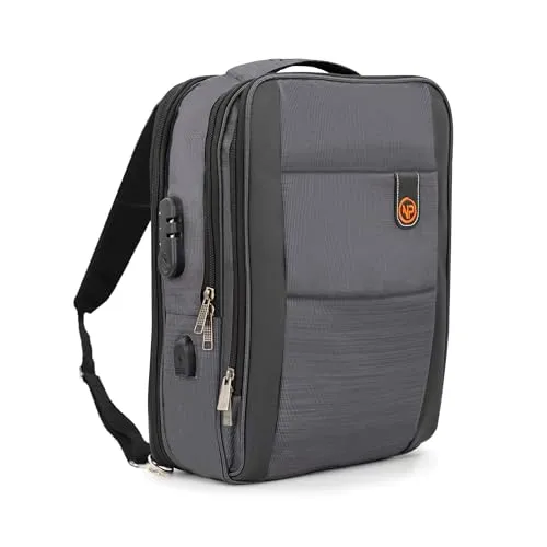 NPO Travela - Erweiterbarer Reiserucksack für Flugreisen - Tagesrucksäcke mit 40 l erweiterbarer Kapazität, ideal für 15,6 Zoll Laptops und als Handgepäck. Praktische Organisation mit 15+ Taschen für Ihre Utensilien.