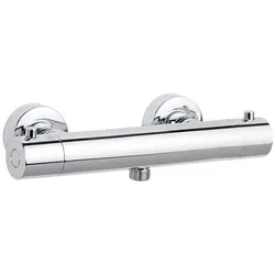 Schöner Wohnen Dusch-Thermostat Dicu Eco-Stop Chrom - Thermostat Duscharmatur mit Verbrühschutz und temperaturregulierendem Thermostat für sicheres und entspanntes Duschen. Hochwertiges, rostfreies Messing sorgt für Langlebigkeit und elegantes Design.