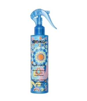 Amika Leave-in Pflege Hydro Rush Intense Moisture Conditioner 200ml - Haarcreme für intensive Feuchtigkeit, angereichert mit Squalan und Hyaluronsäure, sorgt für langanhaltende Hydratation und reduziert Frizz für geschmeidiges Haar.