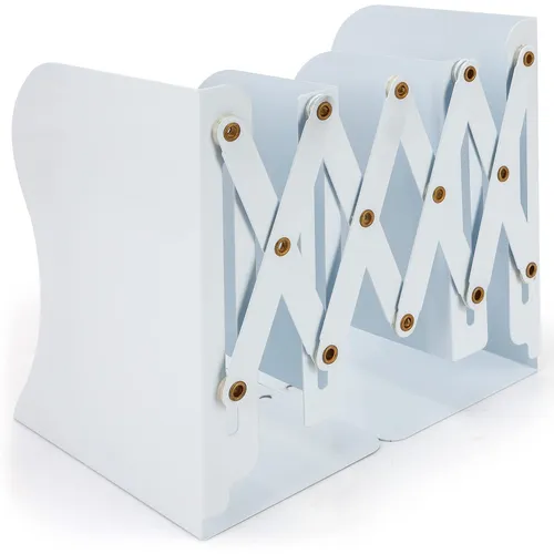 Verstellbare Standfeste Buchstützen Metall in weiß von Tinyyo