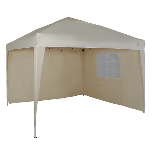 SVITA Pavillon PAGO - Faltbarer Gartenpavillon mit Fenster in Beige - Faltbarer Gartenpavillon von SVITA mit UV-Schutz 50+ und wasserabweisendem Material. Ideal für Gartenpartys oder gemütliche Abende, einfach aufzubauen und platzsparend zu verstauen.