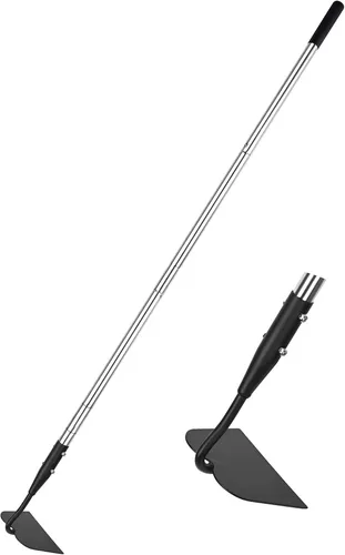 YEELOR Gartenhacke, Langstielhacke, Gartenwerkzeug - 142,2 cm - Edelstahlgriff