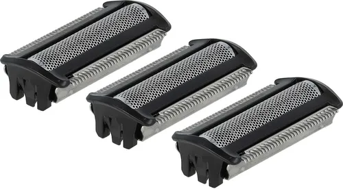 vhbw 3x Ersatz-Scherköpfe kompatibel mit Philips Click & Style S500/700 BG2028/32, BG2028, BG2025, BG2026/15, BG2026 Elektrorasierer, Schwarz Silber