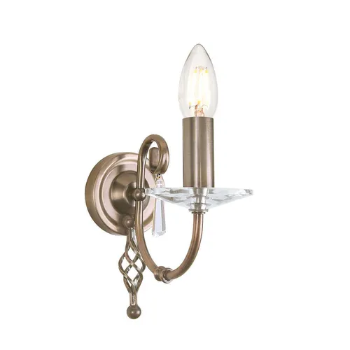 Elstead Aegean Wandleuchte E14 - Gealtertes Messing für stilvolle Akzente - Lampen – Elegante Wandleuchte aus gealtertem Messing, ideal für eine warme Atmosphäre in jedem Raum.