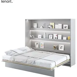 Lenart Schrankbett Wandbett Bed Concept 14 160x200 Horizontal Mattes Grau
