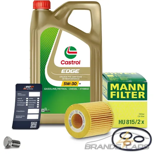 MANN-FILTER ÖLFILTER+5L CASTROL EDGE 5W-30 M FÜR BMW 3-ER E46 TOURING 318i