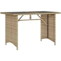 vidaXL Gartentisch mit Glasplatte von vidaXL