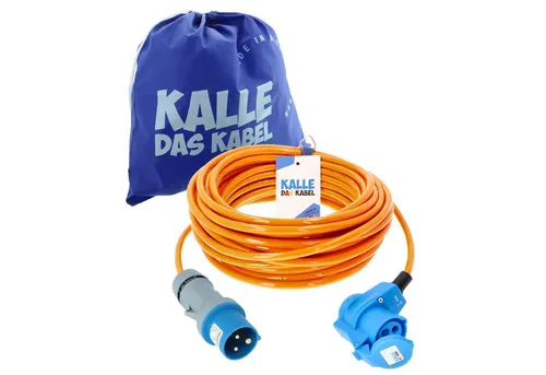KALLE DAS KABEL CEE Verlängerungskabel 30m in orange von KALLE DAS KABEL