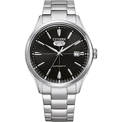 CITIZEN Automatic - NH8391-51EE - Elegante Herrenuhr - Armbanduhren mit edlem Edelstahl-Gehäuse, 50 m wasserdicht und praktischer Tag-/Datumsanzeige für stilbewusste Herren.