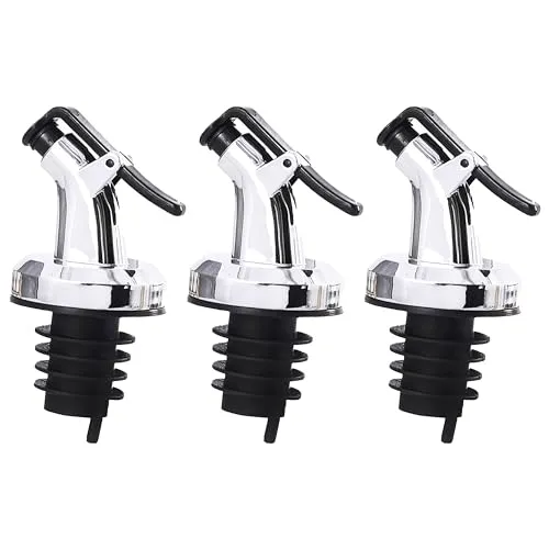 Layba Flaschenausgießer Spender für präzise Dosierung - Flaschenausgießer mit Schutzkappe, für Wein Schnaps Olivenöl Kaffee Sirup Essig Flaschen, Öl Ausgießer 3