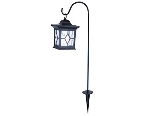 Globo Metall/Kunststoff LED IP44 Solar Laterne für den Außenbereich, Schwarz