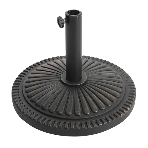 Avestar 15 kg runder Sonnenschirmständer in schwarz von Nuu Garden