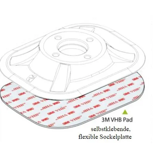 Railblaza 3M-VHB selbstklebendes Pad für RIBPort