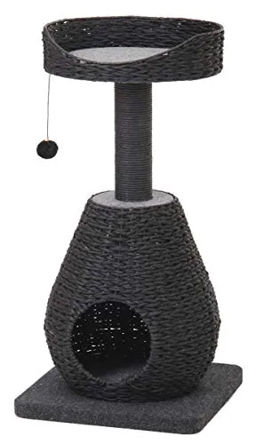 Europet Bernina 431-415047 Trend Kratzbaum Elegance Sublime - Aktivitätskratzbaum in elegantem Schwarz, 45 x 45 x 89 cm, perfekt für Katzen, um ihre Krallen zu schärfen und gleichzeitig stilvoll zu wohnen.