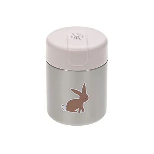 LÄSSIG Baby Kinder Thermo Warmhaltebox Brei Snacks auslaufsicher Edelstahl 315 ml/Food Jar Little Forest Rabbit