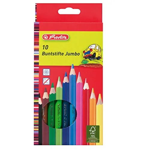 Herlitz Jumbo Buntstifte 10er Set aus FSC Holz von herlitz