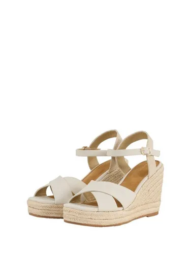 TOM TAILOR Damen Sandalen mit Keilabsatz in weiß von Tom Tailor