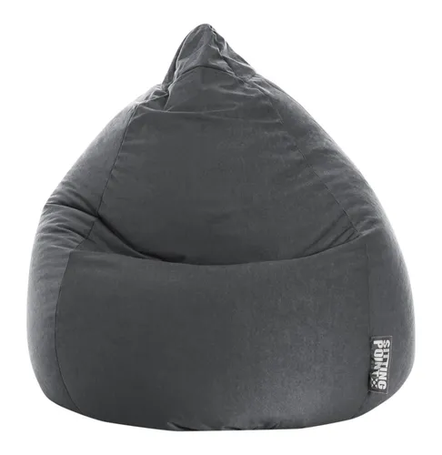 Gouchee Home Sitting Point by Magma BeanBag Easy L - Sitzsack - Sitzsack für 1 Person, grau, mit Kunstfaserfüllung für optimalen Komfort. Ideal für Wohnzimmer, Jugend- und Kinderzimmer.