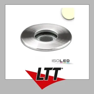 LED Einbaustrahler Edelstahl 2W, 60° IP67 - Begeh- und befahrbarer Einbaustrahler, ideal für Außenbereiche mit einer Belastung bis 1,5 t, warmweißes Licht für stimmungsvolle Akzente.