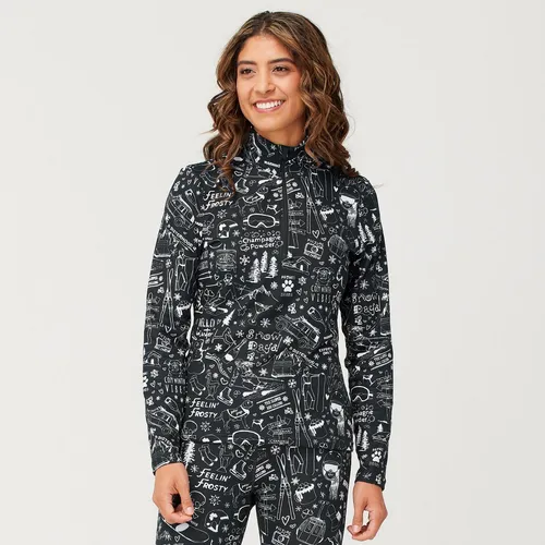 Krimson Klover Langarmshirt Graffiti Top Schwarz XS - Stylisches Langarmshirt aus 83% recyceltem Polyester und 17% Elasthan. Ideal für den Alltag, pflegeleicht und in modischer Passform.