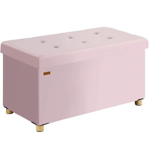 Casaria® Faltbare Sitzbank mit Stauraum in Rosa in pink von Deuba