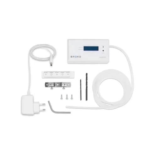 BROKO Funk-Differenzdrucksensor BL220DDa - Aufputz DIBt - Abluftschalter mit zuverlässiger Funkübertragung, ideal für präzise Druckmessungen in Lüftungssystemen.