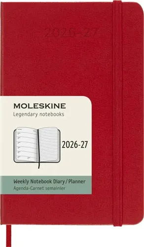 Moleskine 18 Monate Wochen Notizkalender 2026/2027, P/A6 - Praktischer Wochenkalender für 18 Monate, ideal zur Planung und Organisation. Kompakte Größe, hochwertiges Papier und ansprechendes Design machen ihn zum perfekten Begleiter.