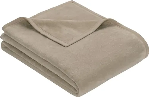 Erwin Müller Wohndecke, Wolldecke, Kuscheldecke Kiesel Größe 150x200 cm - strapazierstark, weich, temparaturausgleichend (weitere Farben, Größen)