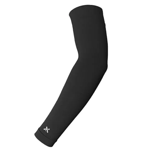 GEARXPro Arm Sleeve – Sport-Kompressionsarm – Padel, Tennis, Volleyball und Radfahren – Unisex – Muskelschutz, Leistung und Erholung, Schwarz , M