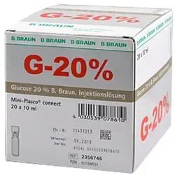 Glucose 20% B. Braun Mini-Plasco Connect 200 ML - Glucose 20 % B. Braun zur Energiezufuhr, ideal für die intravenöse Anwendung. Praktische 200 ML Packung für den professionellen Einsatz.