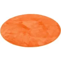 Pergamon Luxus Super Soft Hochflor Teppich Rund Melia Orange - Teppich für Wohnzimmer und Schlafzimmer, extrem weich und rutschfest mit 1800 gr. pro m² für Luxus und Komfort.