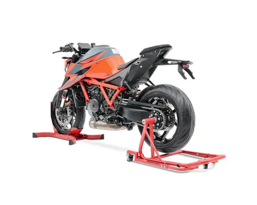 ConStands Einarm Motorradheber MVR für Ducati Monster 796 (10-14) - Praktischer Einarm-Motorradheber mit Rangierhilfe für Ducati Monster 796. Ideal zum sicheren Aufbocken und Manövrieren, perfekt für Reparaturen und zum Überwintern. Inklusive modellspezifischem Adapter für einfachen Einsatz.