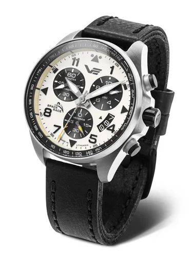 Vostok Europe Space Race Herrenuhr Chronograph mit Lederband