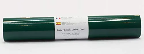 Selbstklebende Plotterfolie Vinylfolie 30,5 cm x 3 m glänzend 39 Farben zur Auswahl, Farbe:184 Racing-Green