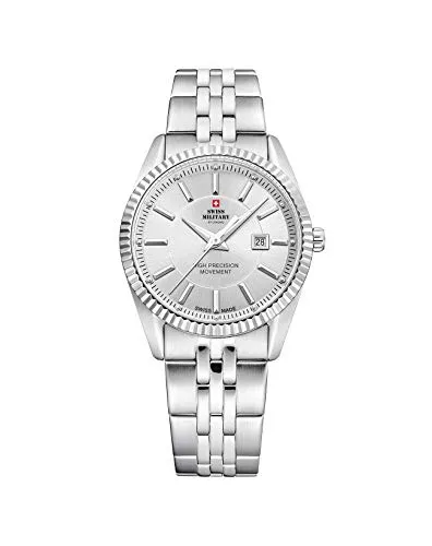 Swiss Military SM34066.02 Damenuhr 30mm - Armbanduhren mit 5 ATM Wasserdichtigkeit, eleganter Edelstahl und klassischem Design für stilvolle Damen.