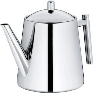 Kela Tee-Kanne Ancona 11355, Edelstahl - Teekocher aus Edelstahl mit 0,9 l Fassungsvermögen und herausnehmbarem Sieb für einfachen Teegenuss. Ideal für Induktionsherde, leicht zu reinigen dank großer Kannenöffnung.