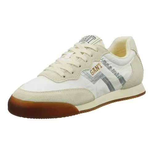 GANT FOOTWEAR Damen BEYLANA Sneaker, weiß, 39 EU - Damen-Sneaker aus hochwertigem Leder mit flacher Gummisohle für optimalen Komfort und Stil im Alltag.