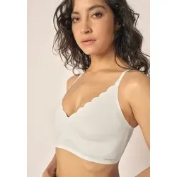 Skiny Damen Micro Essentials Bustier, White - 42 EU - Funktionsunterwäsche: Weiches Mikrofaser-Bustier mit verstellbaren Trägern und herausnehmbaren Pads für optimalen Tragekomfort und ein schönes Dekolleté.