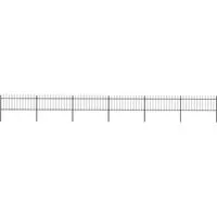 vidaXL Gartenzaun mit Speerspitzen aus Stahl 10,2 x 0,8 m - Metallzaun mit dekorativen Speerspitzen, robust und langlebig aus pulverbeschichtetem Stahl, ideal für sichere Abgrenzungen rund um Garten oder Haus.